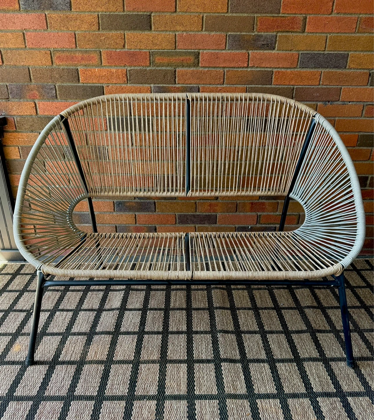 Set of 2 Outdoor Woven Loveseat