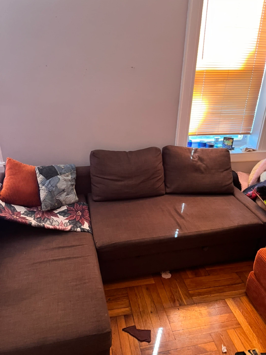 Brown Sectional Sofa with Storage - photo 3