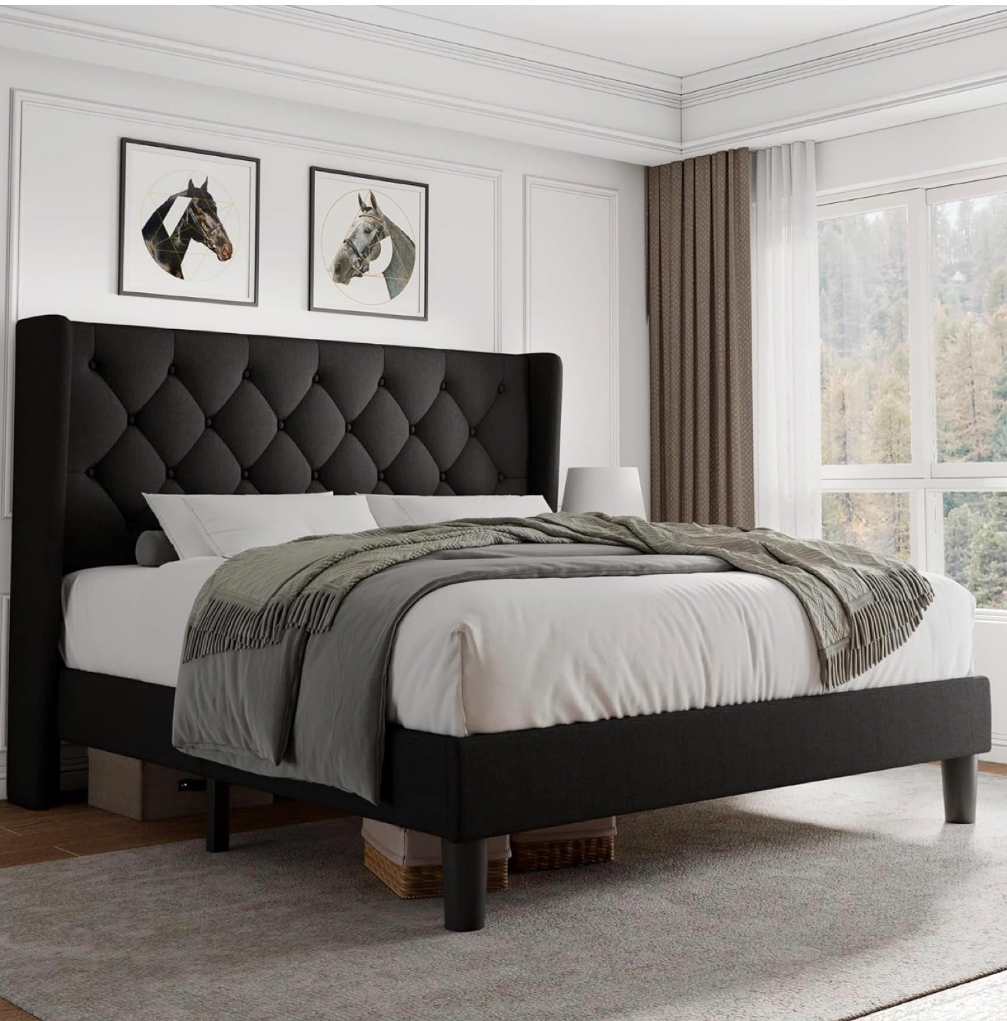 Queen size bed mattress and frame - photo 2