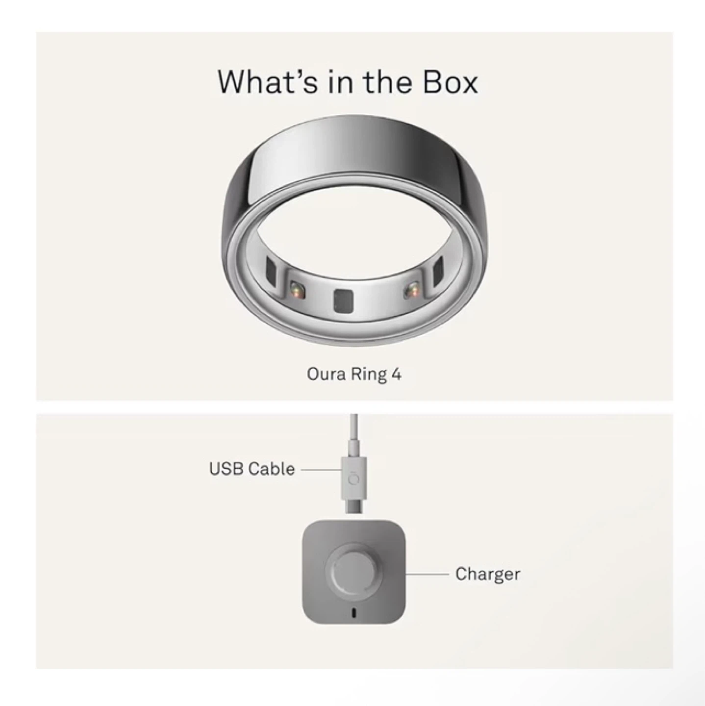 BRAND NEW Oura Ring Gen 4 Size 8 Silver - photo 3