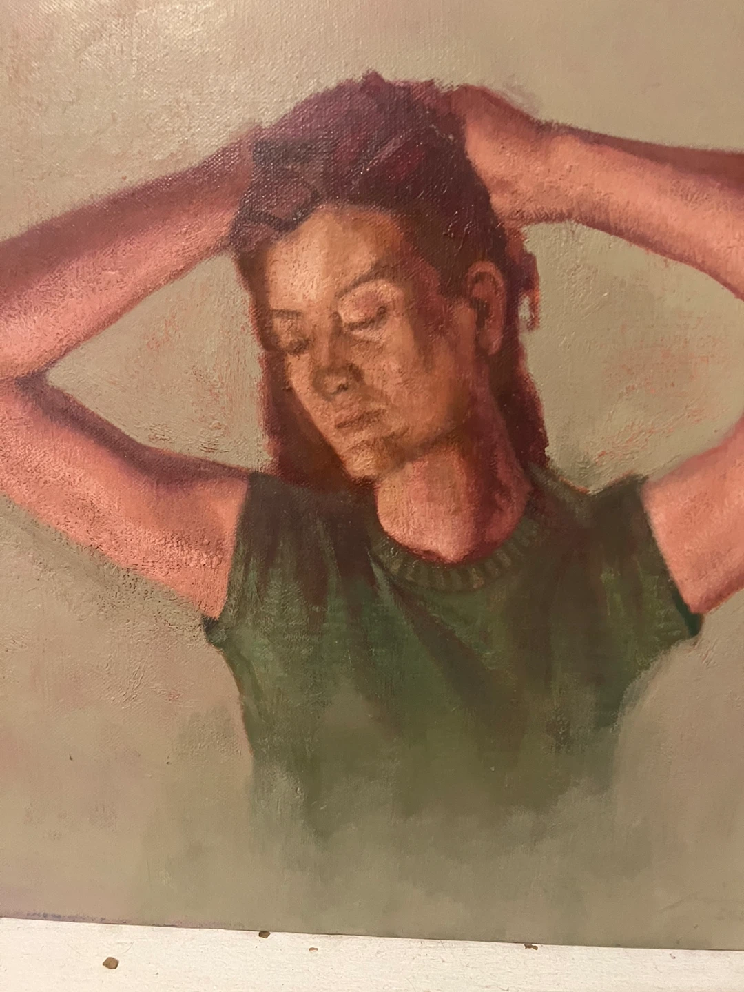 Original Textured Portrait Painting – 24x18 - photo 2