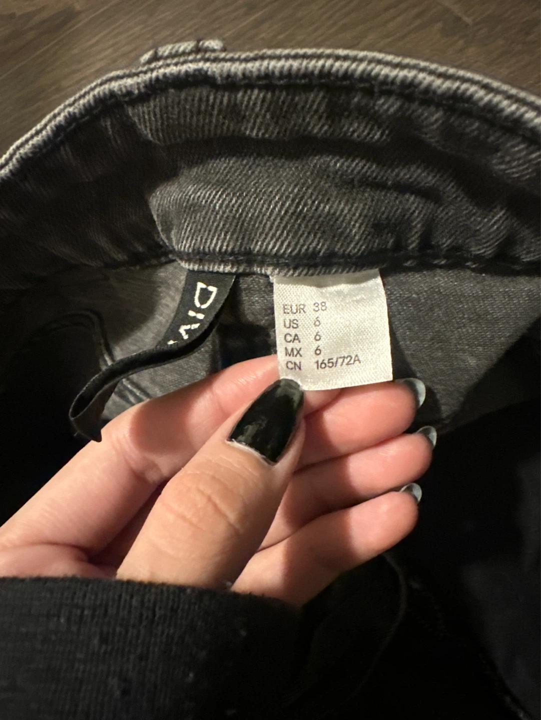 H&M Divided Grey Denim Skirt - Size 6 - photo 3