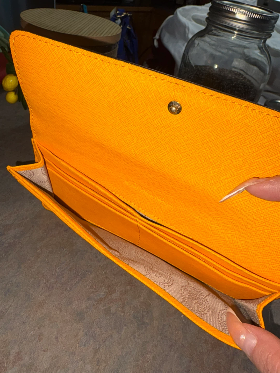 Michael Kors Orange Saffiano Leather Wallet - photo 3