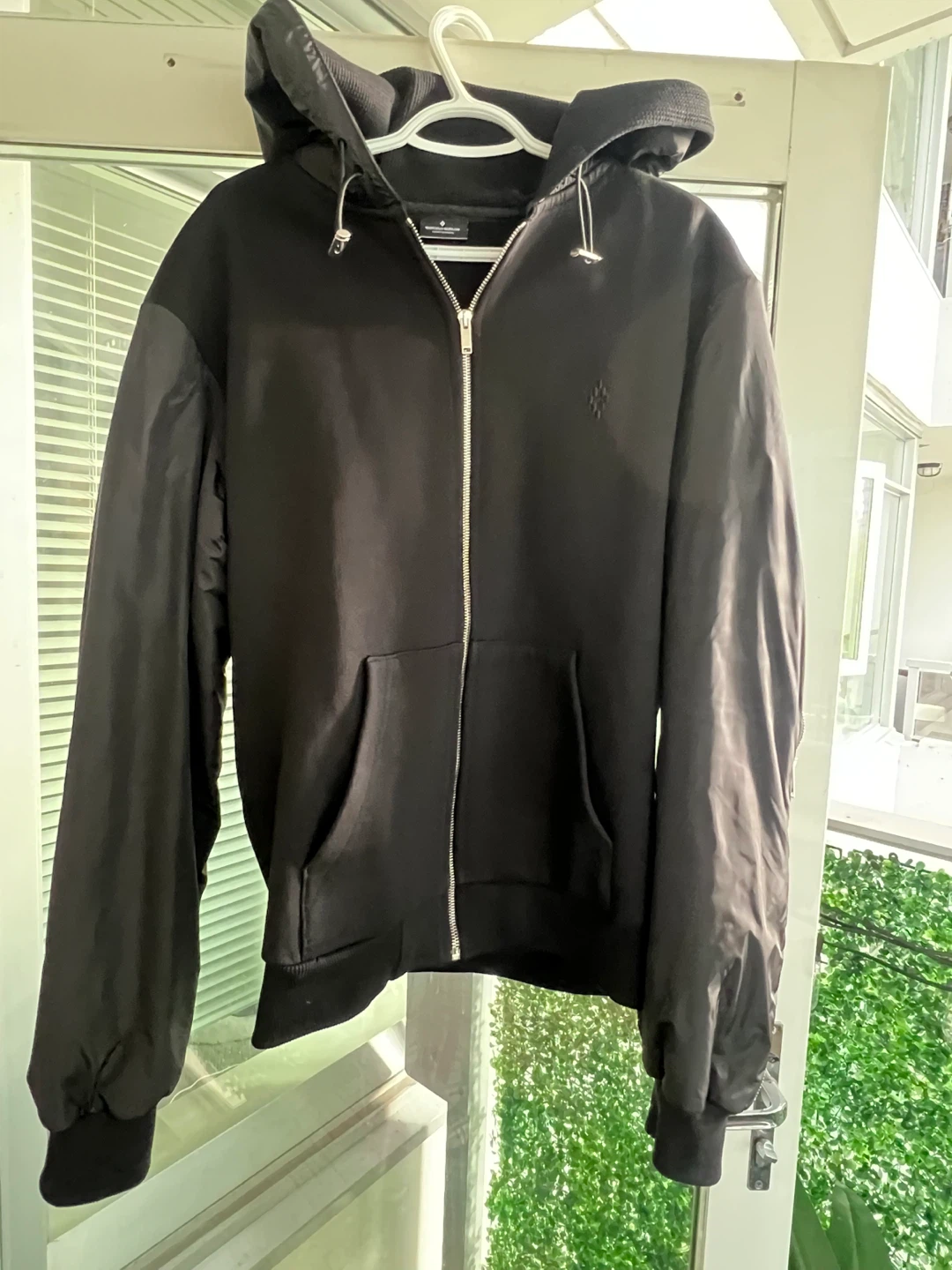Marcelo Burlon County of Milan Black Zip-Up Jacket