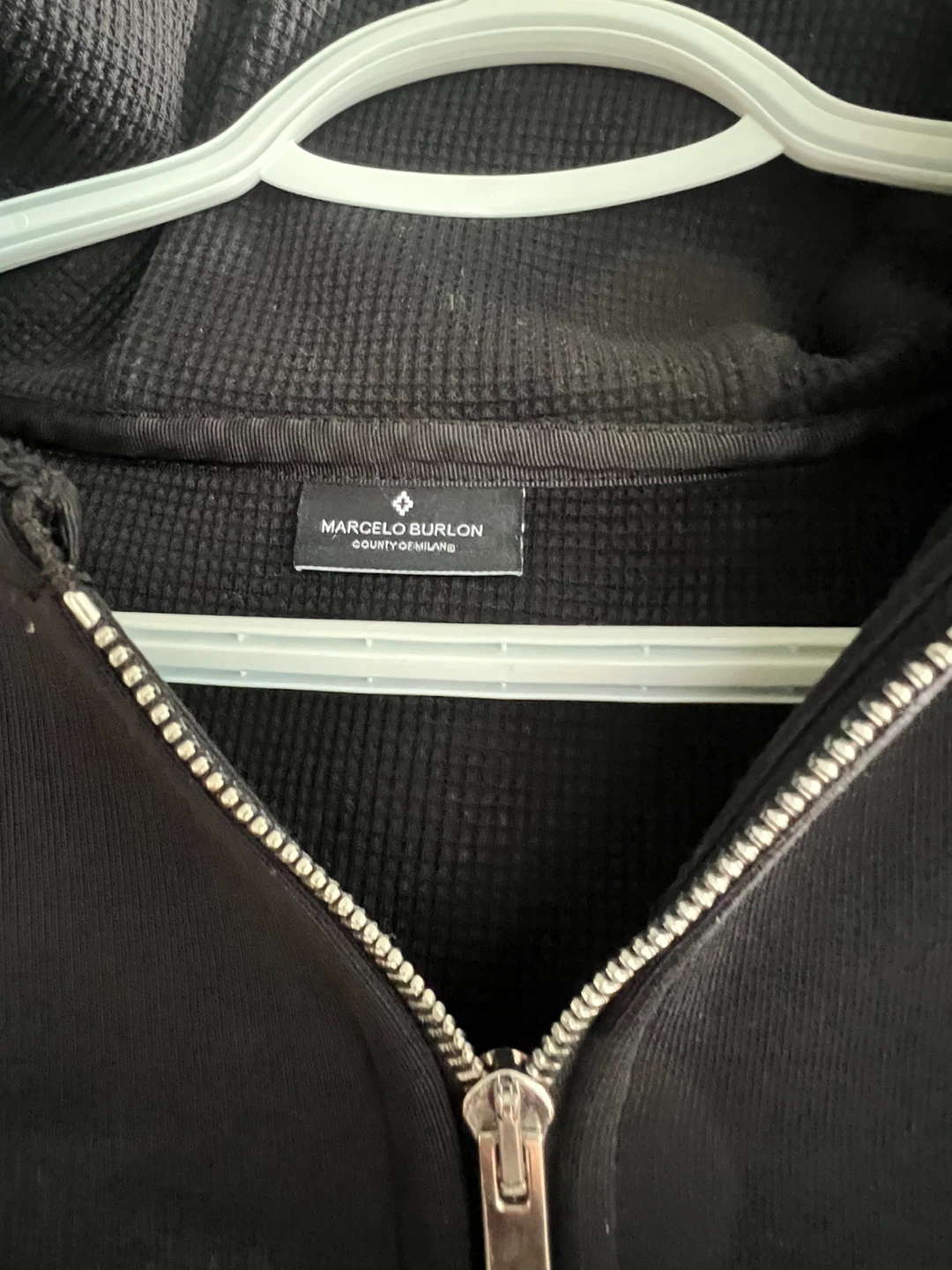 Marcelo Burlon County of Milan Black Zip-Up Jacket - photo 3