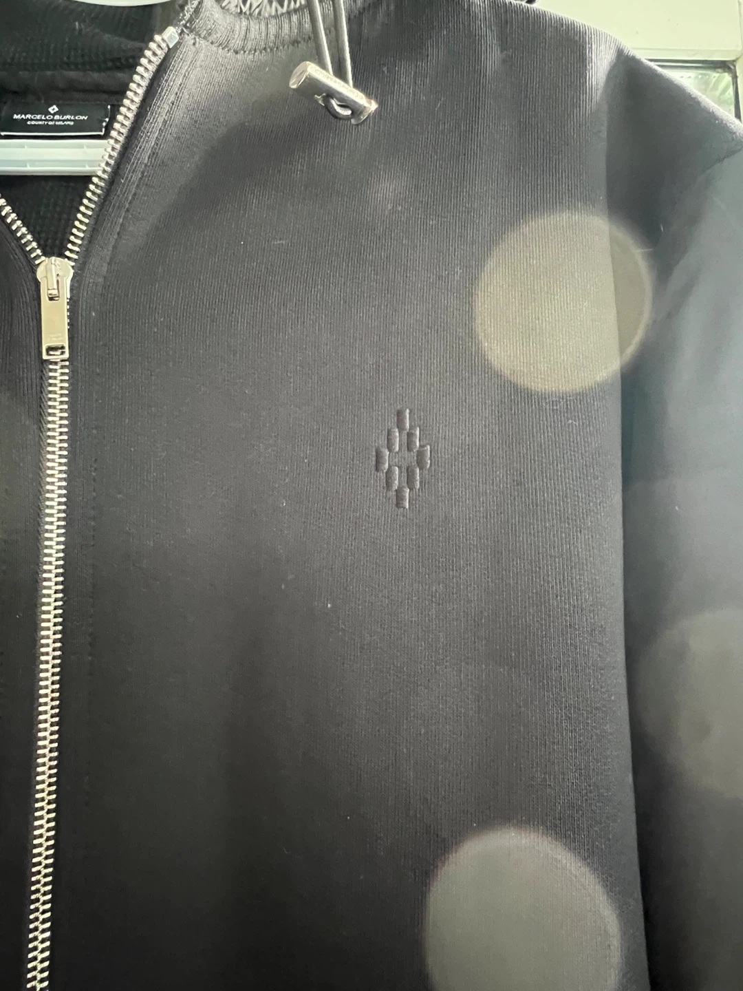 Marcelo Burlon County of Milan Black Zip-Up Jacket - photo 2