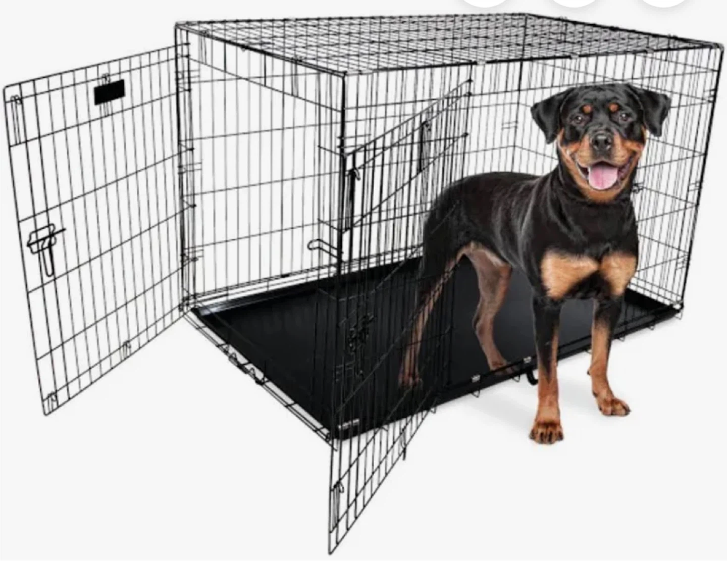 Petmate - Large black metal dog crate - photo 3
