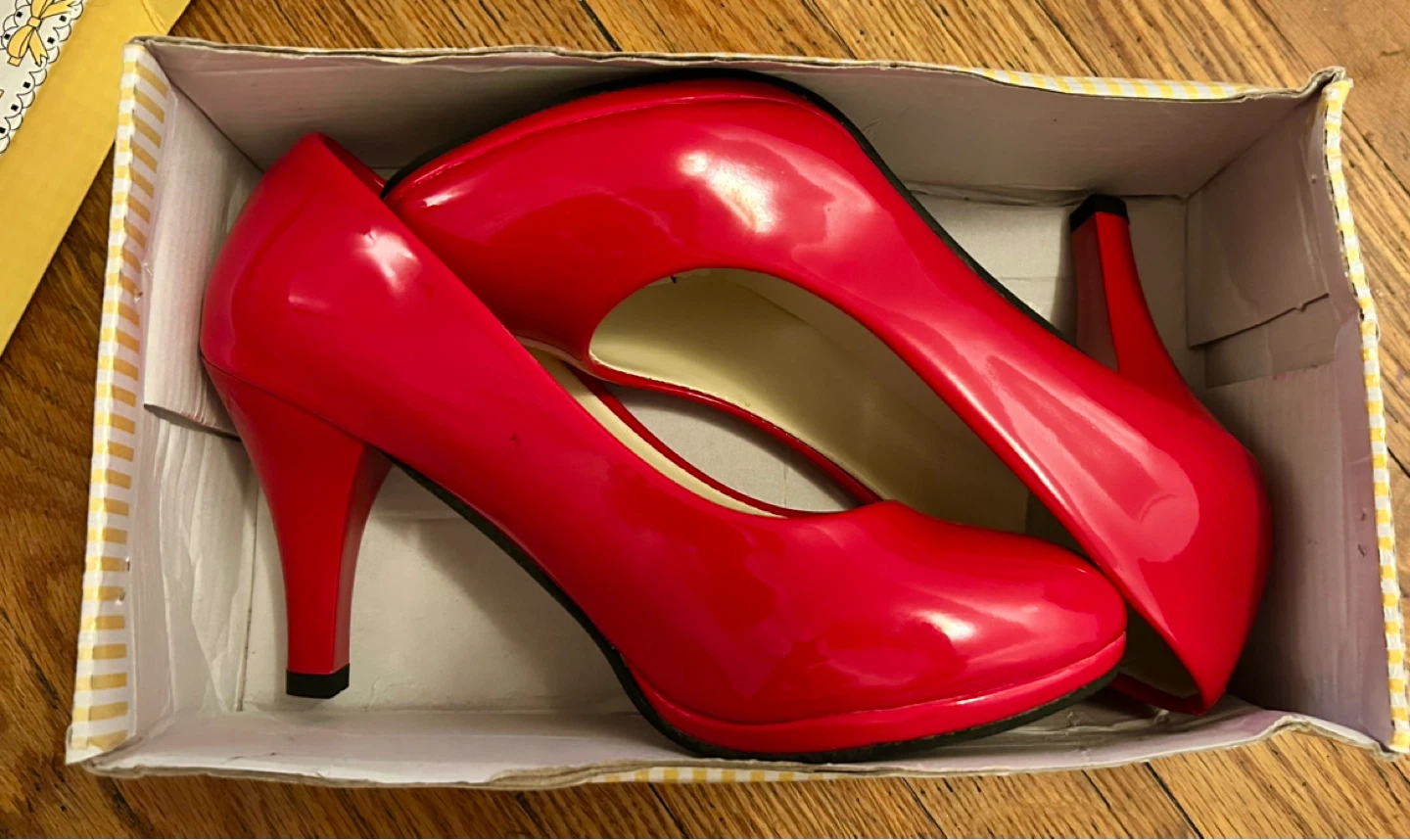 Red Patent Stiletto Heels