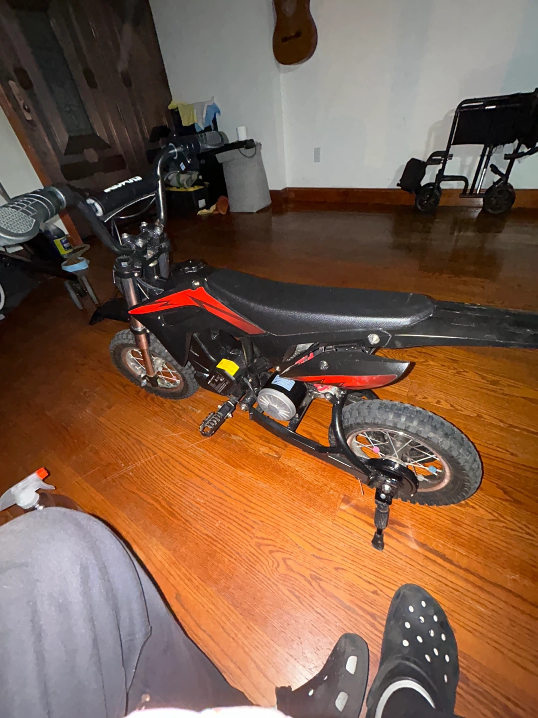 Black and Red Electric Dirt Bike