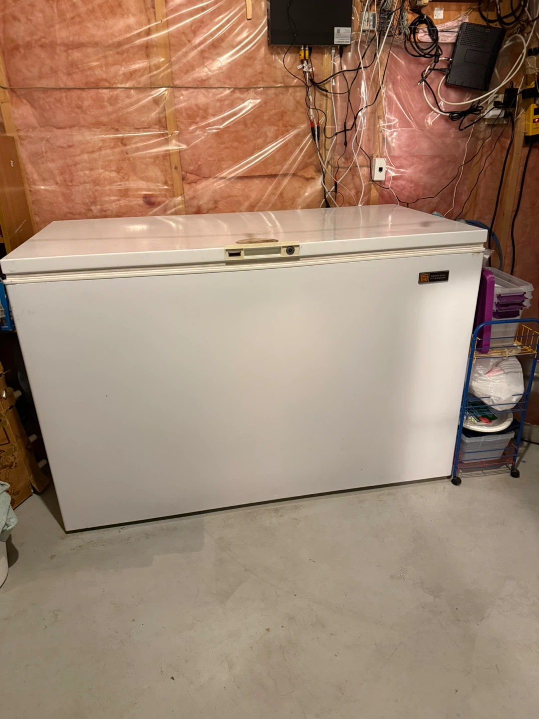 Vintage White Chest Freezer-working condition