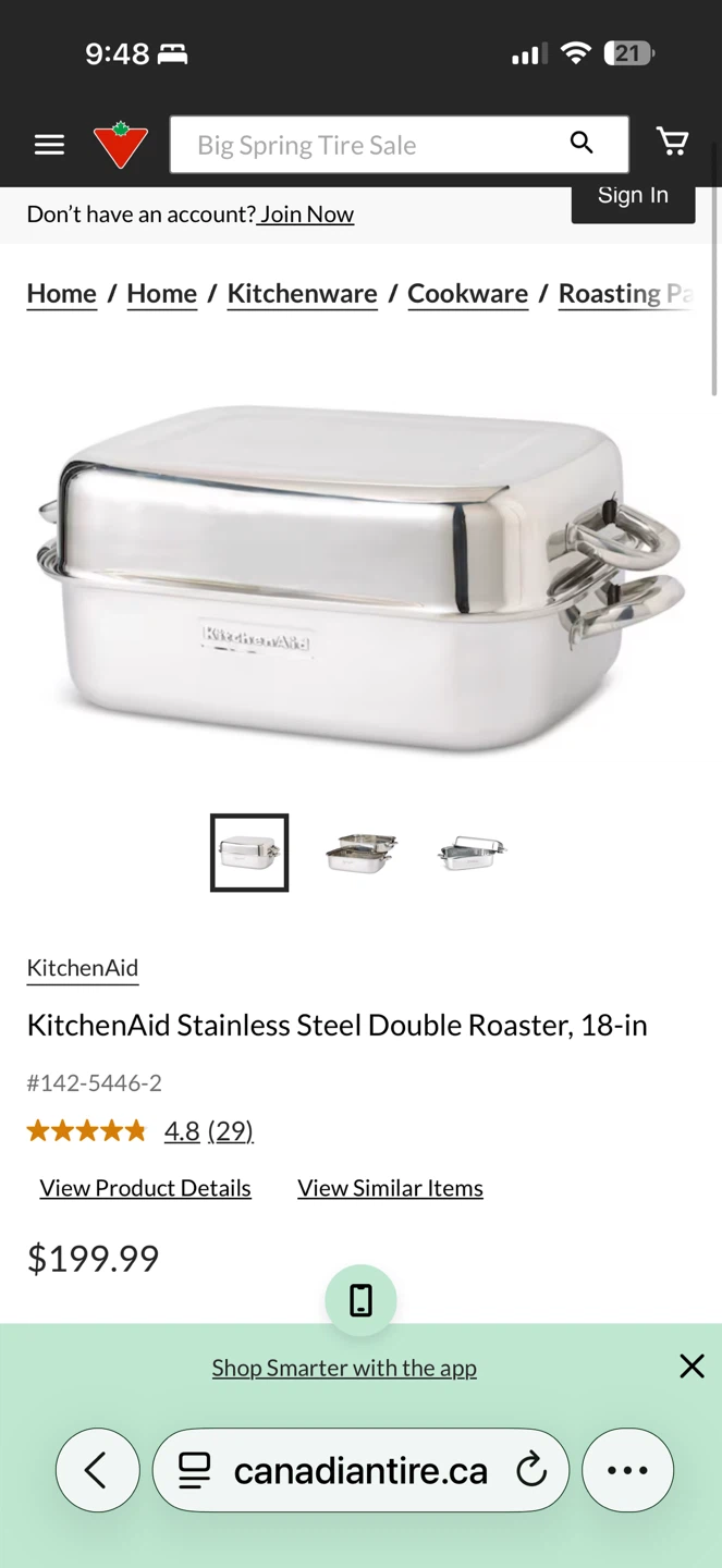 BRAND NEW KitchenAid Stainless Steel Double Roaster, 18-in - photo 3