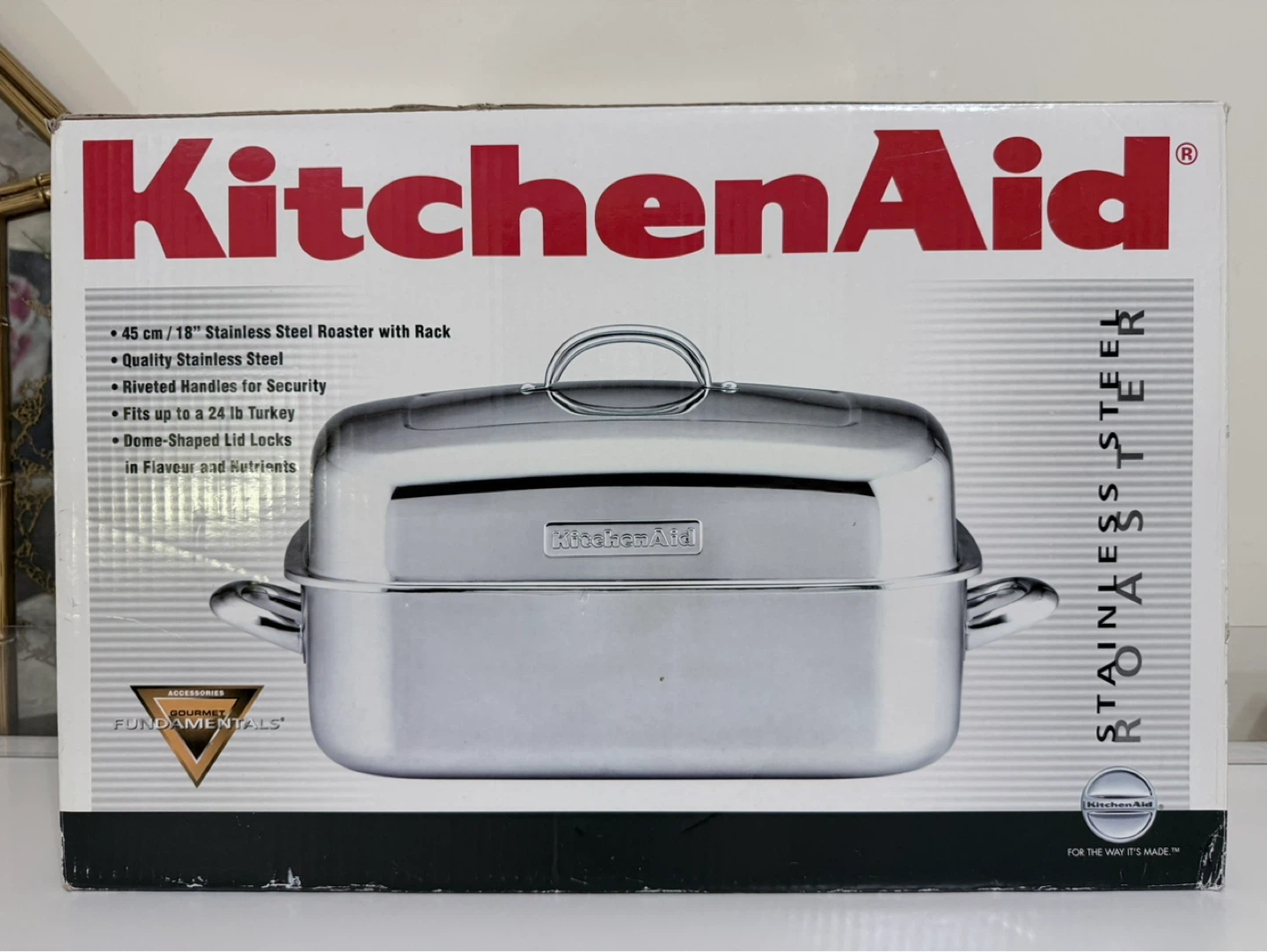 BRAND NEW KitchenAid Stainless Steel Double Roaster, 18-in