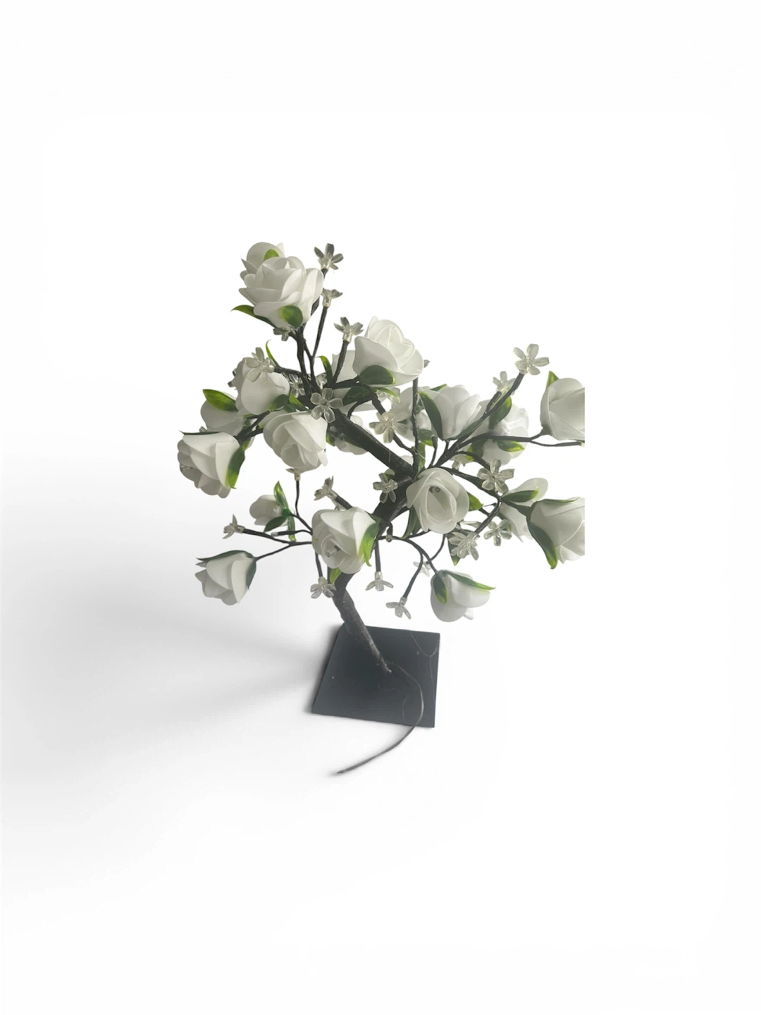White Rose Artificial Flower Tree Lamp