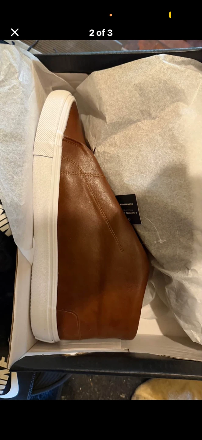 London Fog Men's LFM-DORANCE Cognac Sneakers Size 11M - photo 2