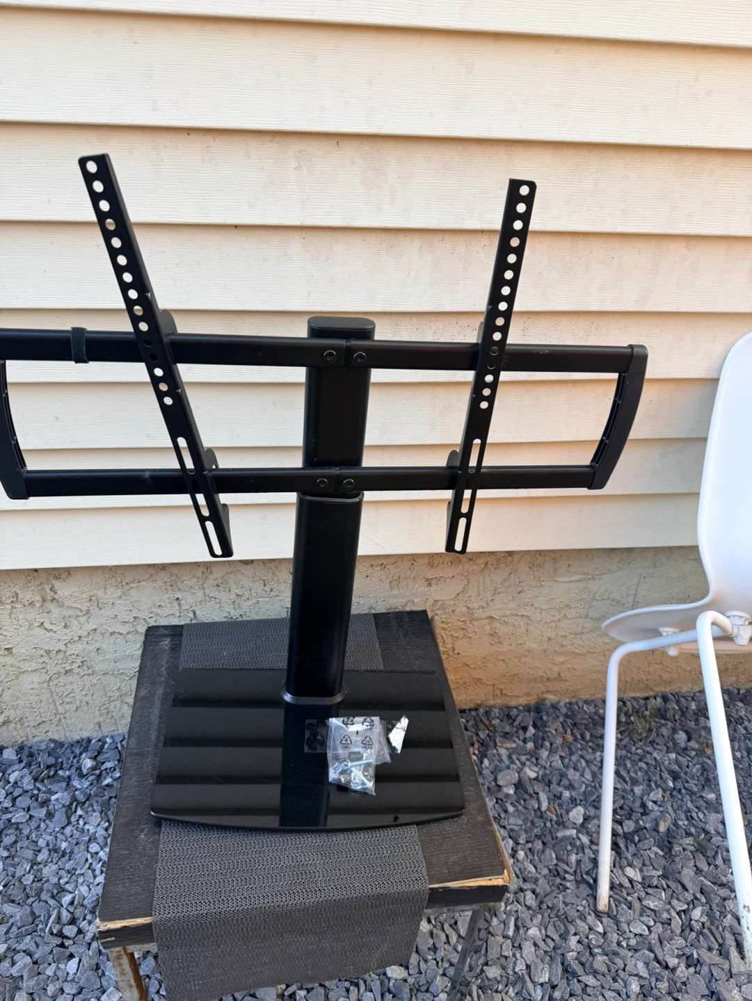Black Universal TV Stand Base Holds up to 65”