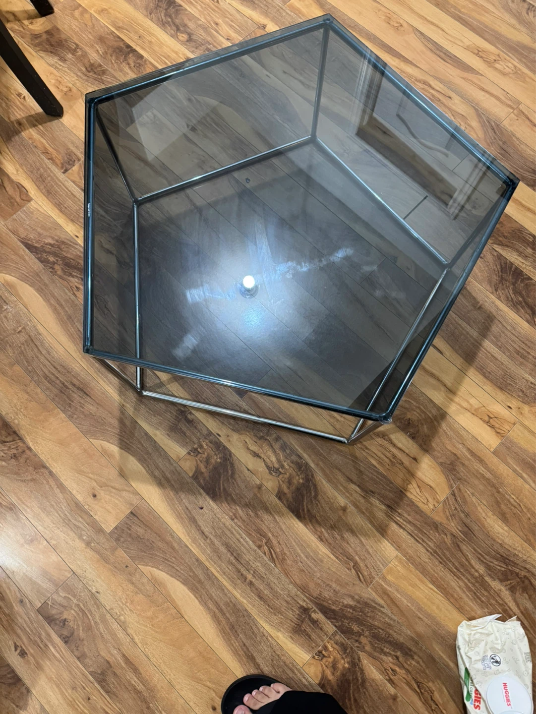 Hexagonal Glass Coffee Table