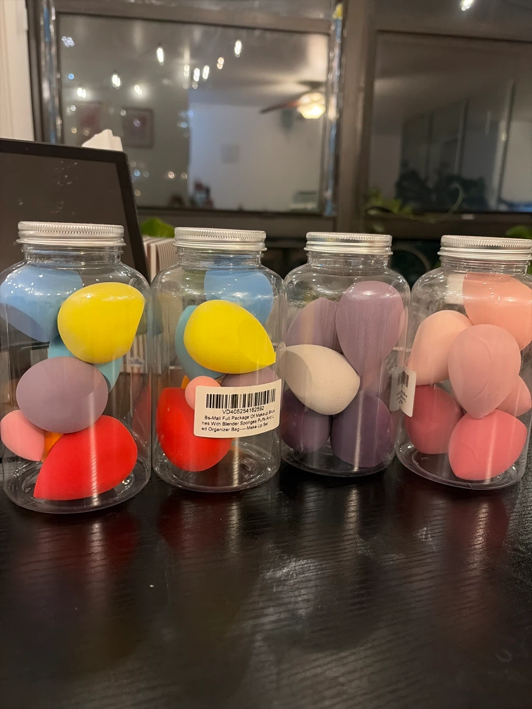 Bs-Mall Makeup Sponge Set with Organizer Bag