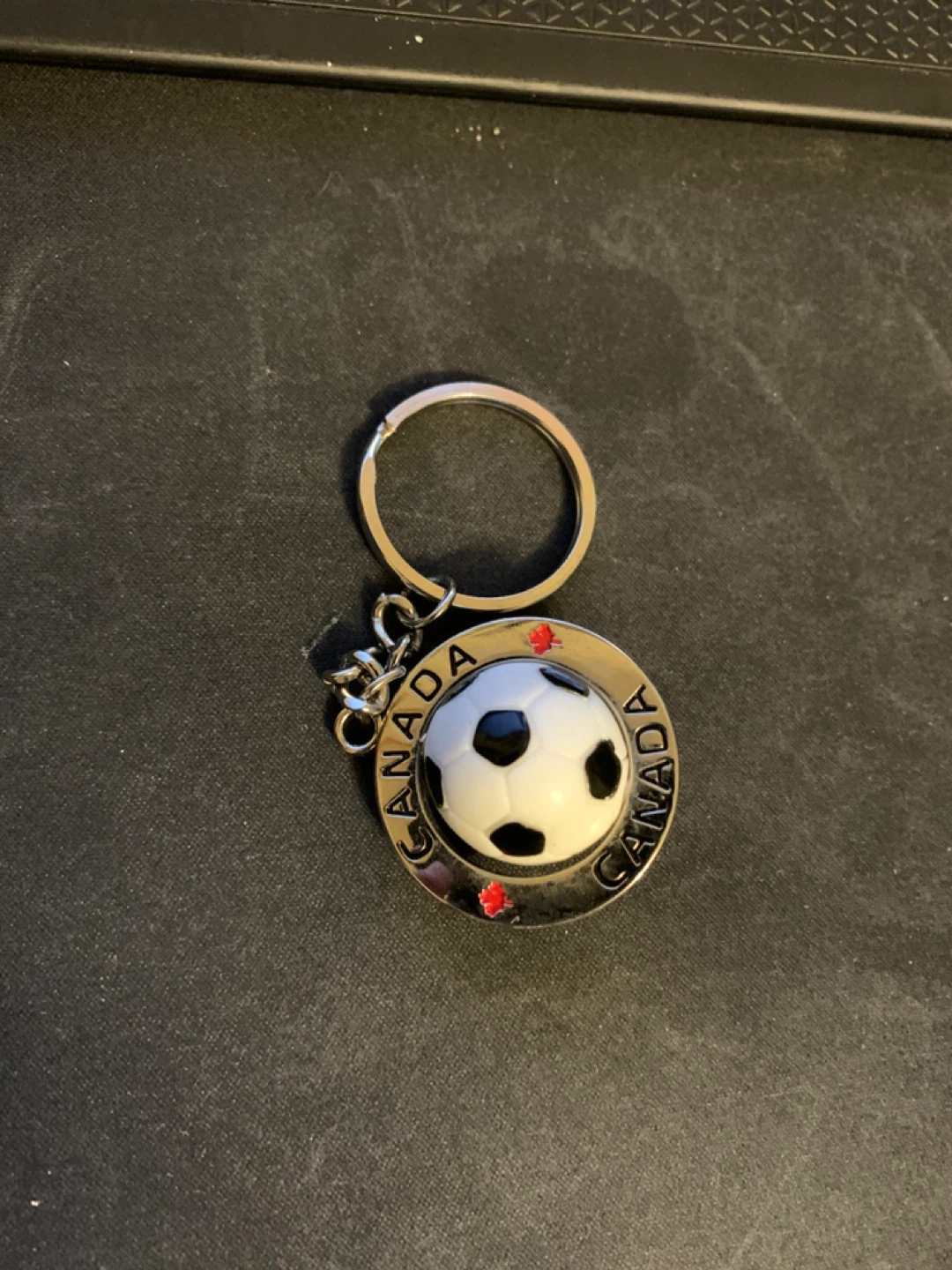 Canada Soccer Ball Keychain