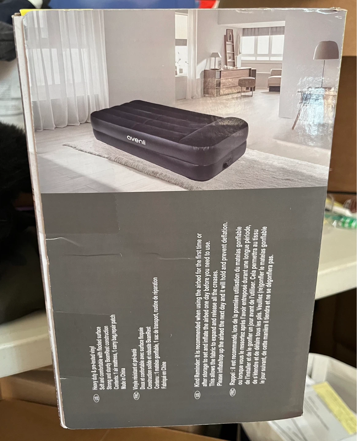 New Twin High-Raised Air Mattress with Built-in Pump - photo 2