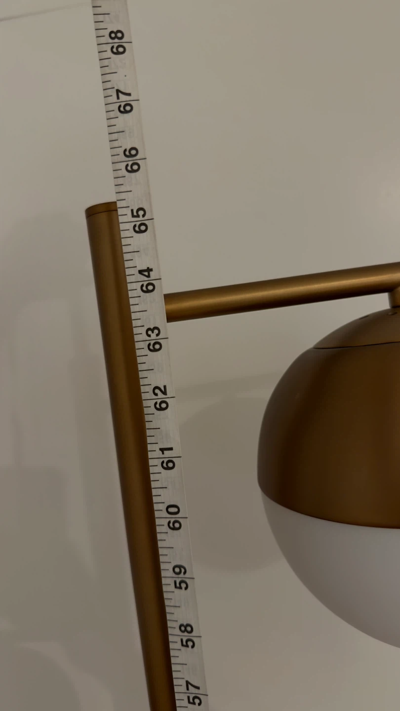 Brass Arc Floor Lamp with Marble Base (structube) - photo 5