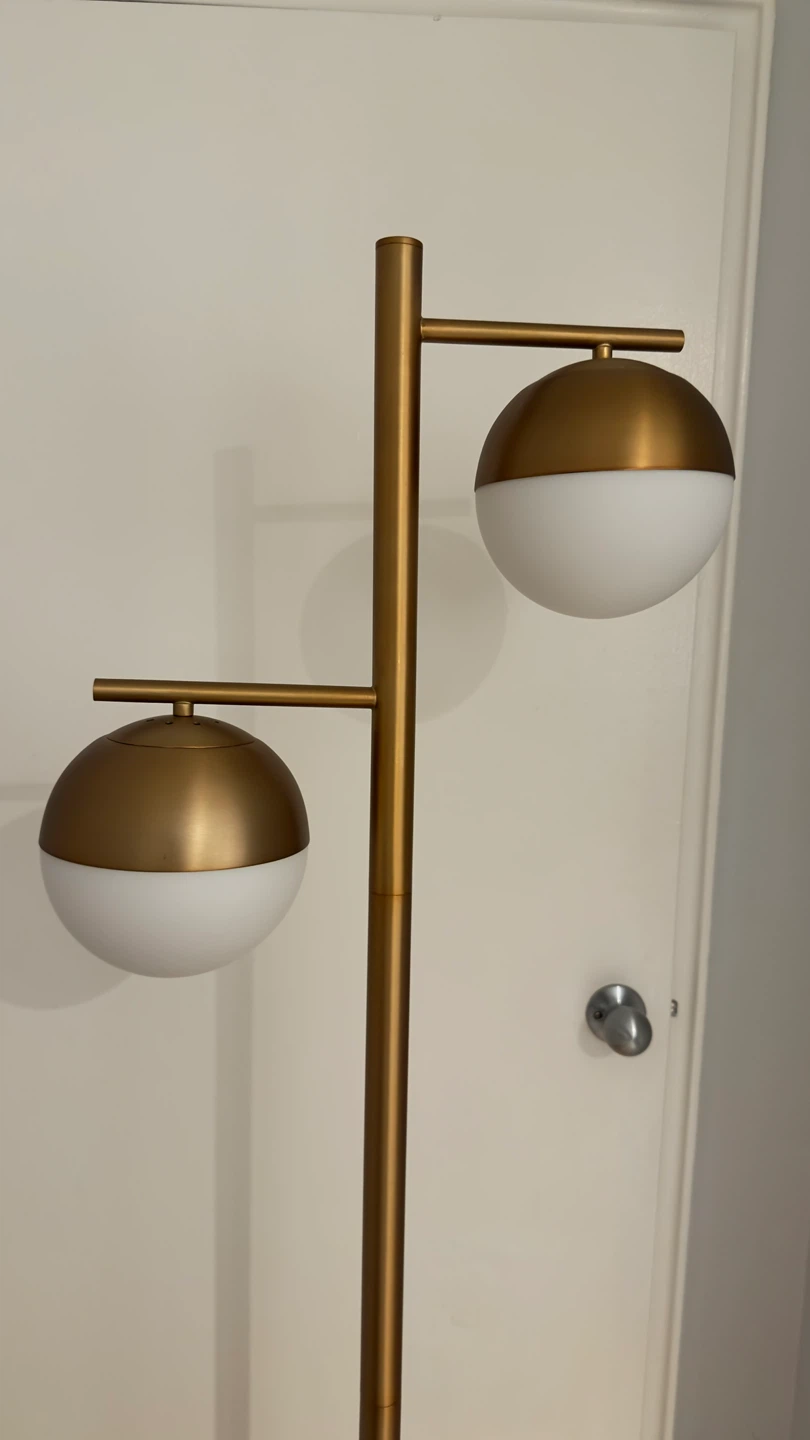 Brass Arc Floor Lamp with Marble Base (structube) - photo 2
