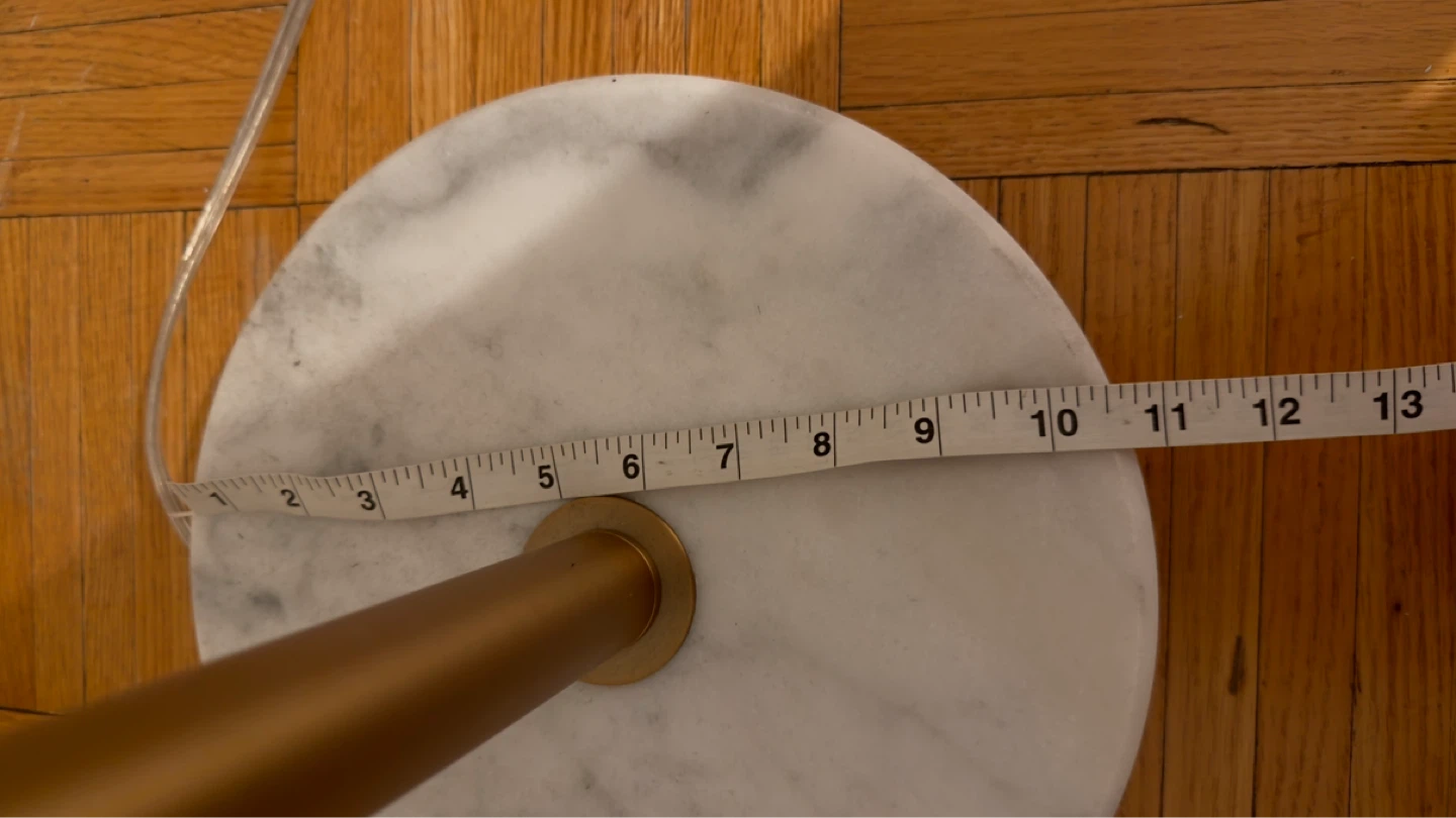 Brass Arc Floor Lamp with Marble Base (structube) - photo 4