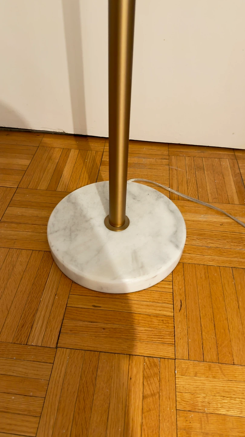 Brass Arc Floor Lamp with Marble Base (structube) - photo 3