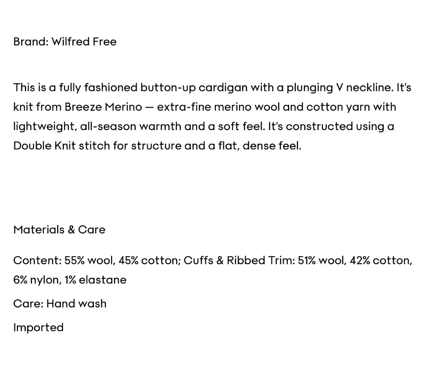 Aritzia Wilfred Plunge Cardigan - photo 2