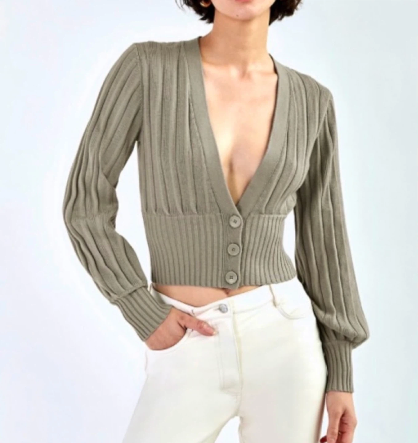 Aritzia Wilfred Plunge Cardigan
