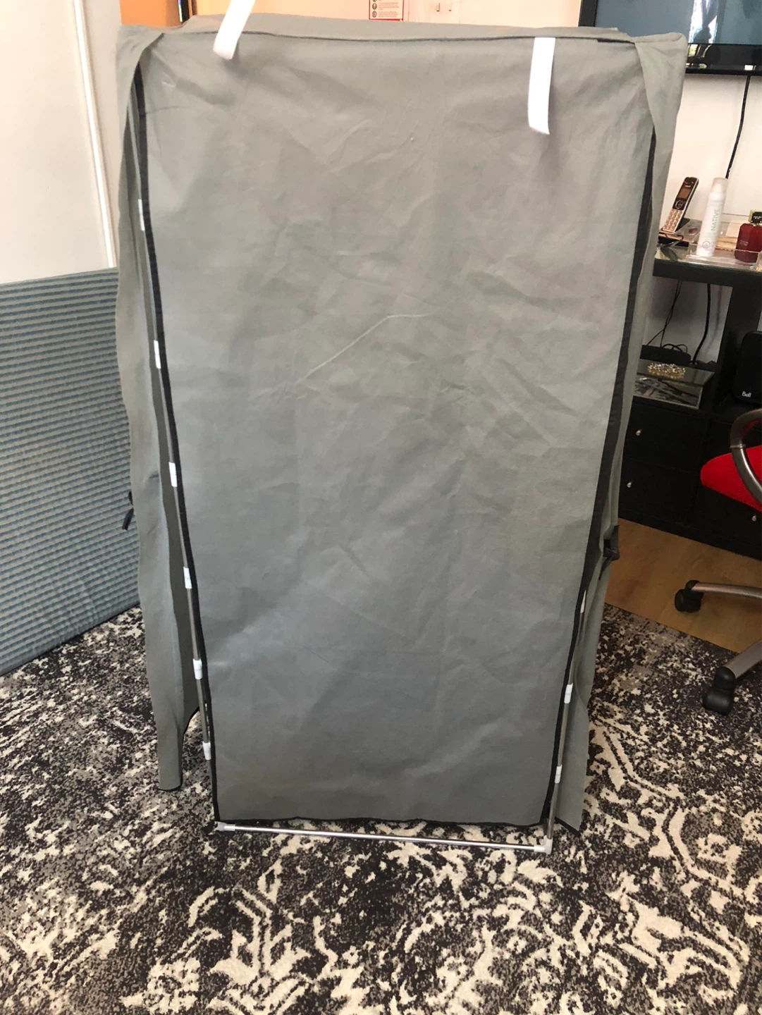7-Tier Shoe Rack with Grey Cover - photo 5