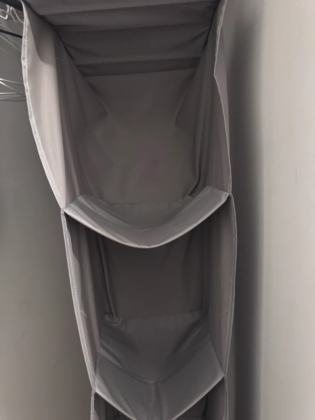 Gray Hanging Closet Organizer with 5 Pockets