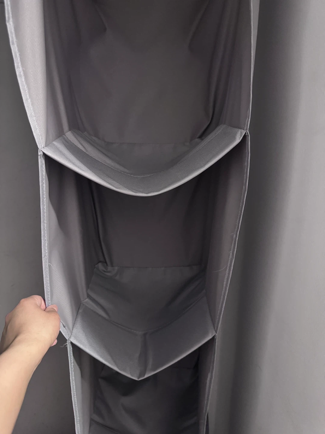 Gray Hanging Closet Organizer with 5 Pockets - photo 2