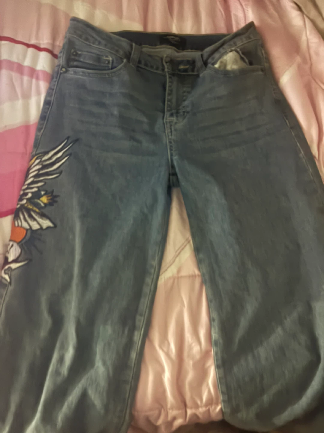 Ed Hardy "Brave Hearts Stay True" Denim Jeans Size 26 - photo 3