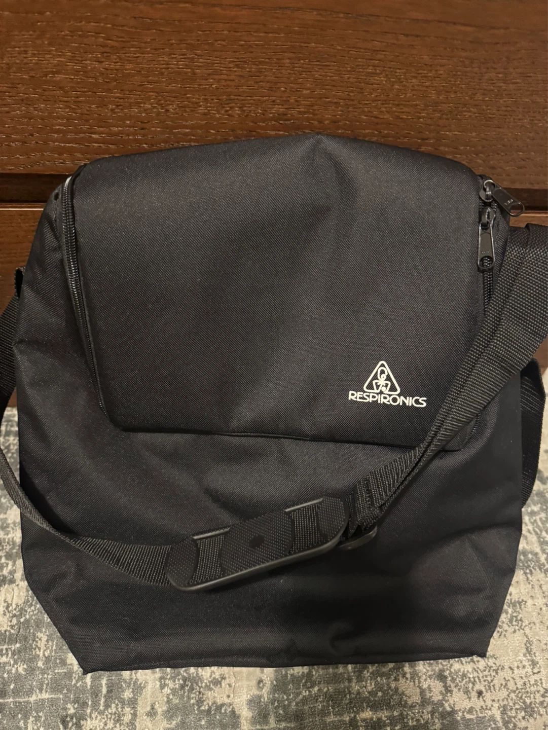 Respironics Black Messenger Bag