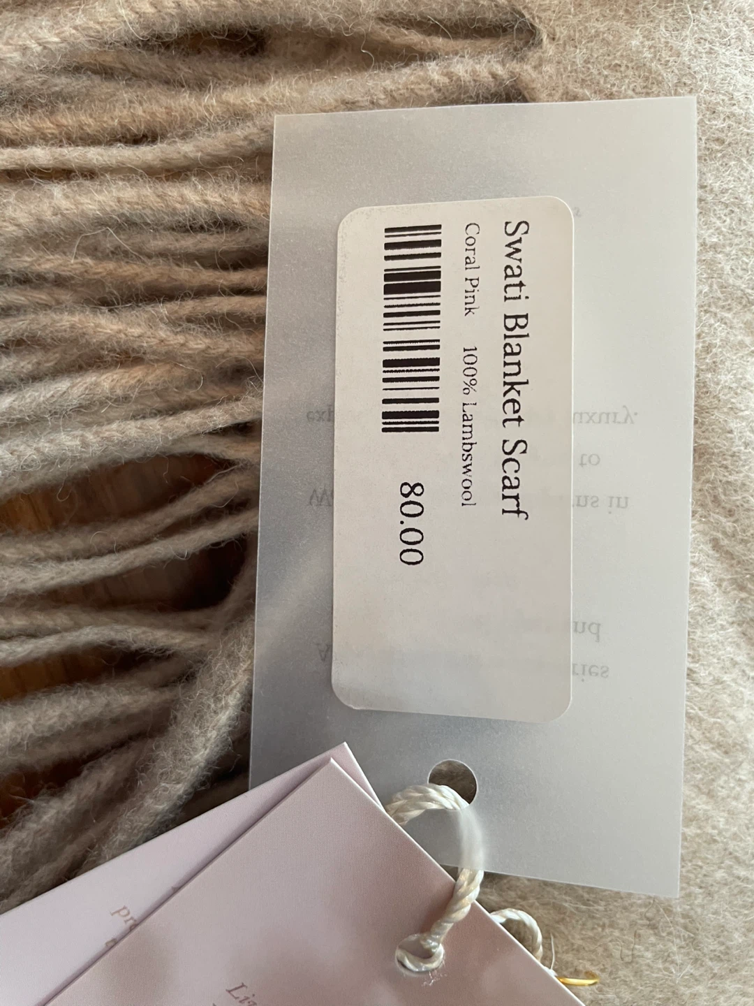 Luxe Adore Alma Lambswool Blanket Scarf - Coral Pink - photo 2
