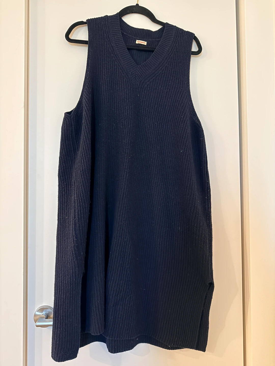 Navy Blue Knit Vest Dress