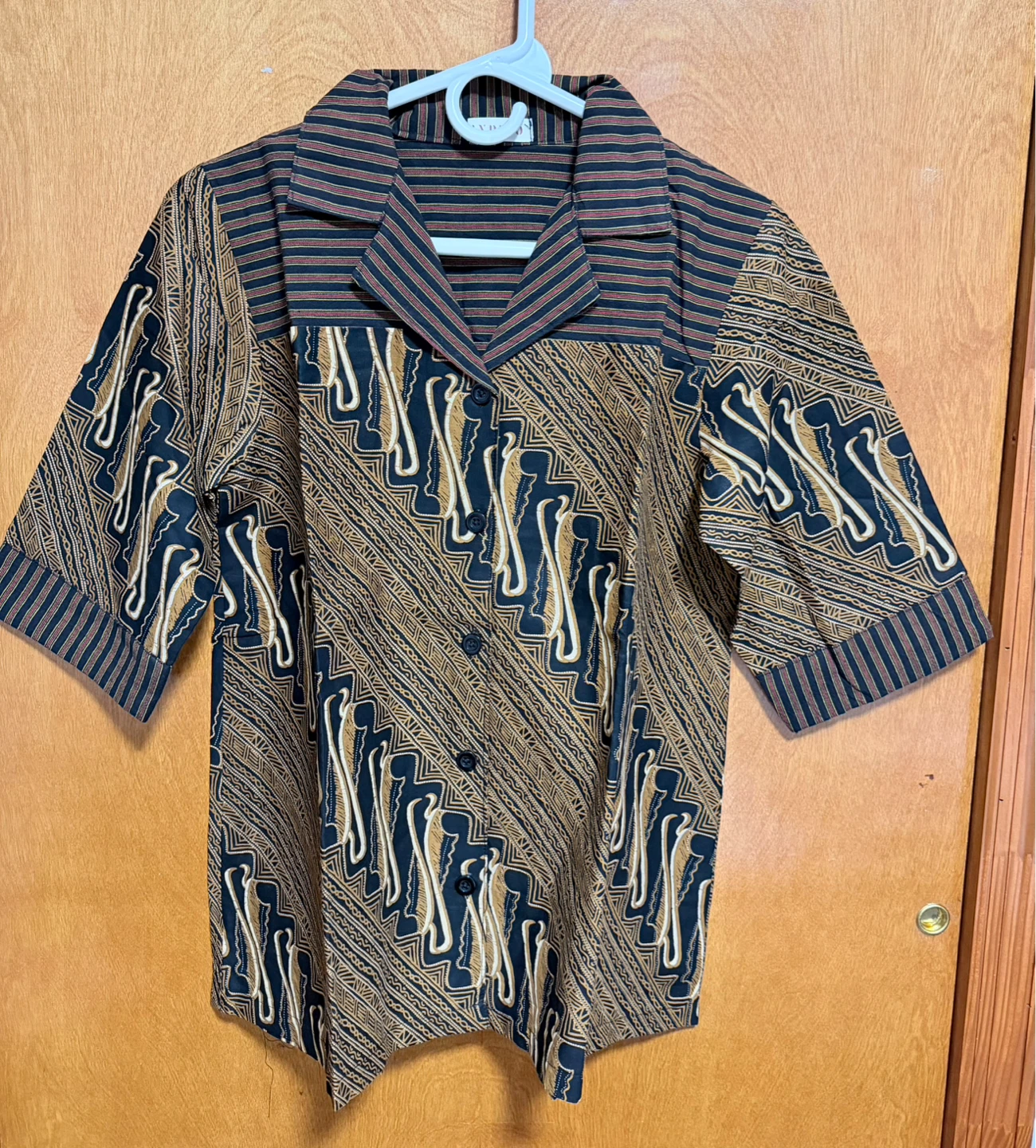 Batik Print Button-Up Shirt