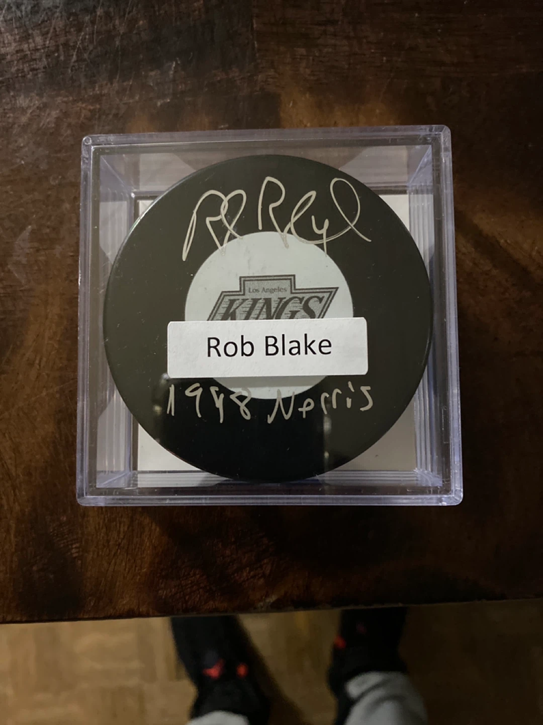 Los Angeles Kings Rob Blake Signed Puck