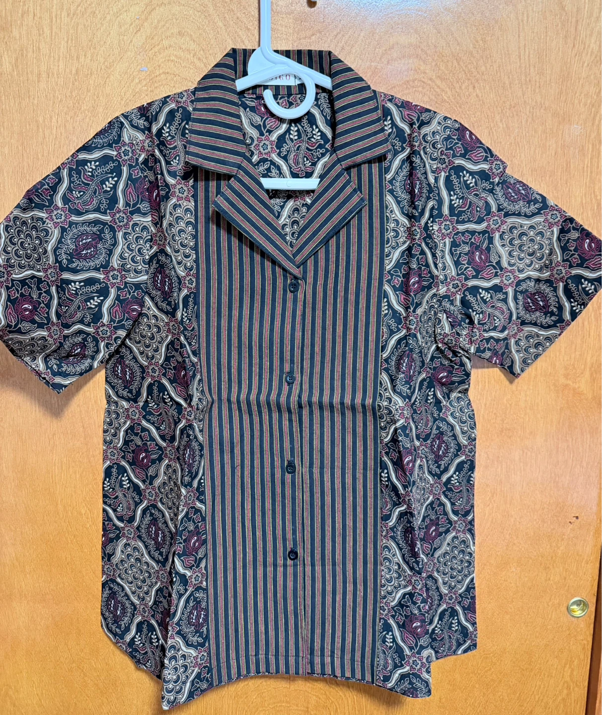 Short Sleeve Button Up Shirt batik indonesia