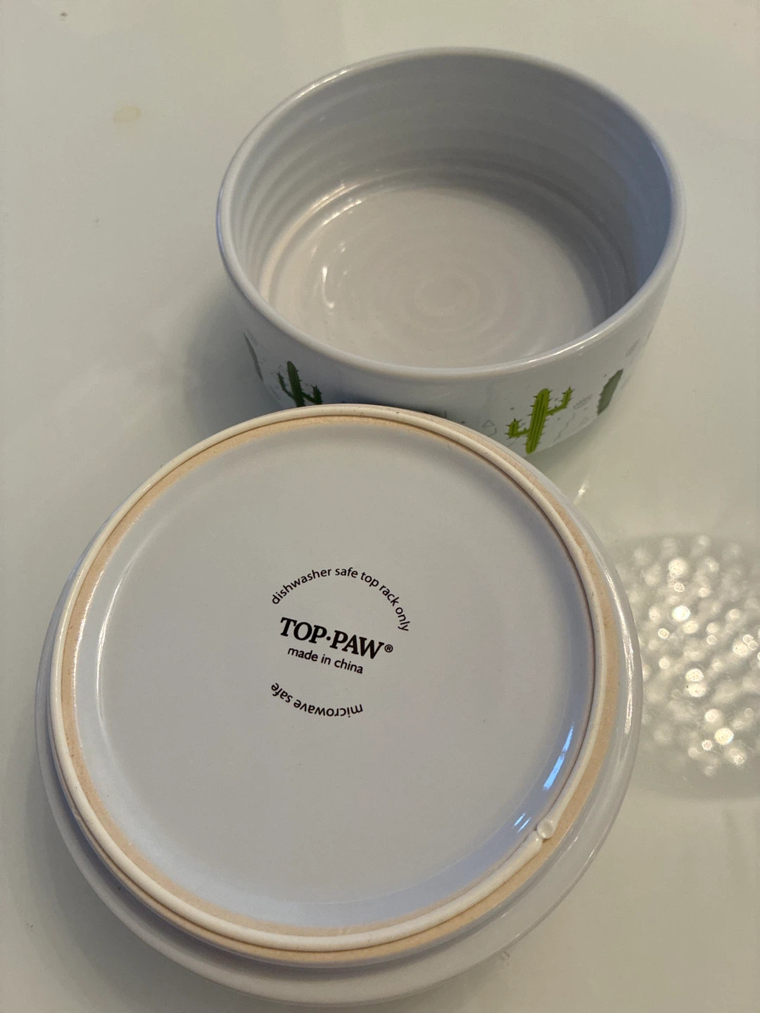 Top Paw Cactus Print Pet Bowls (Set of 2) - photo 2