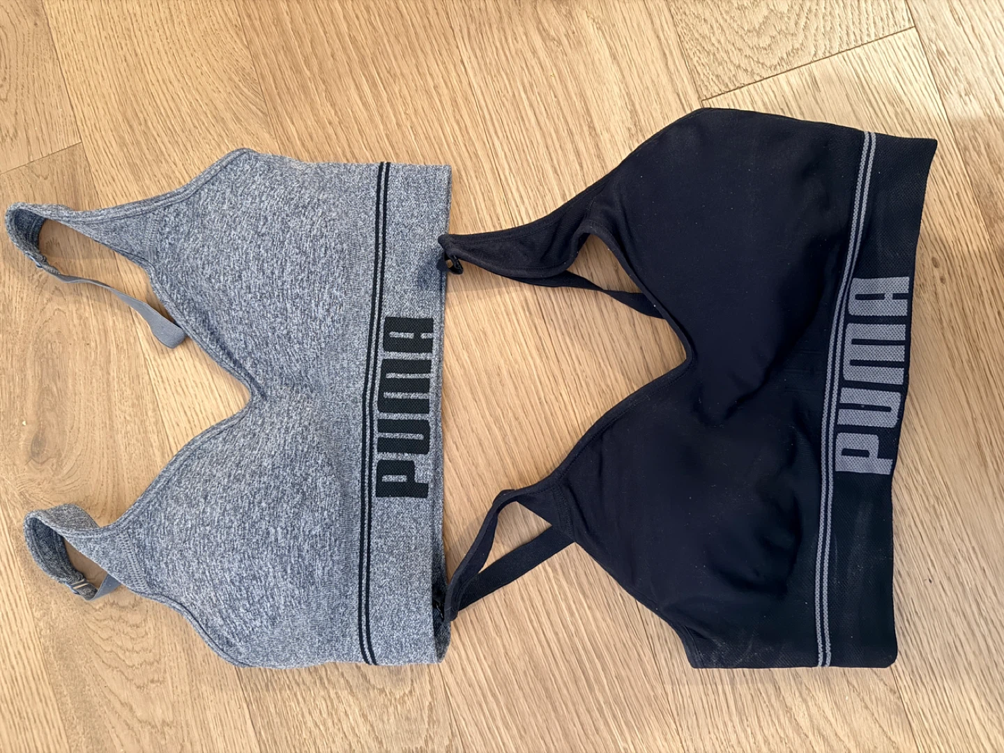 Puma Sports Bras - Grey & Black (2-Pack)