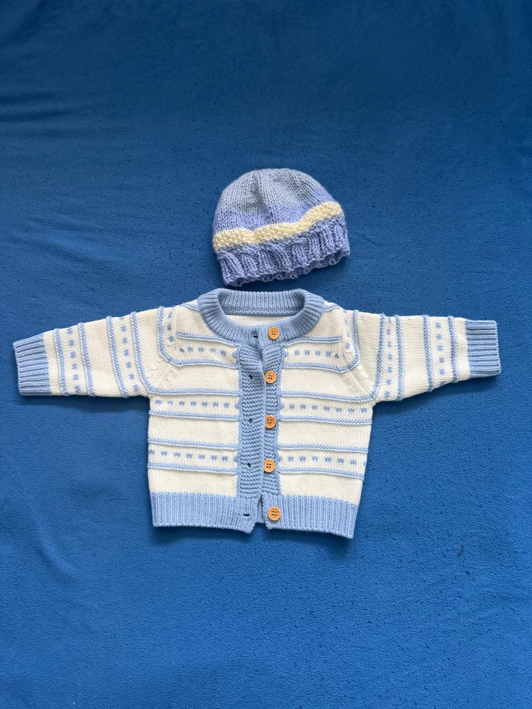 Baby Knit Cardigan and Hat Set