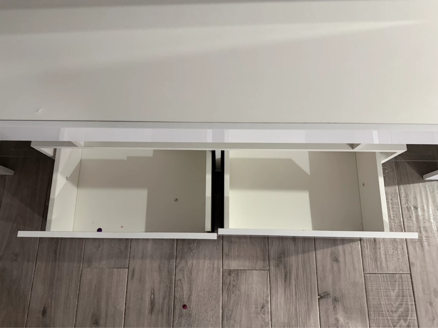 White TV Stand with Drawers and Shelves - photo 2