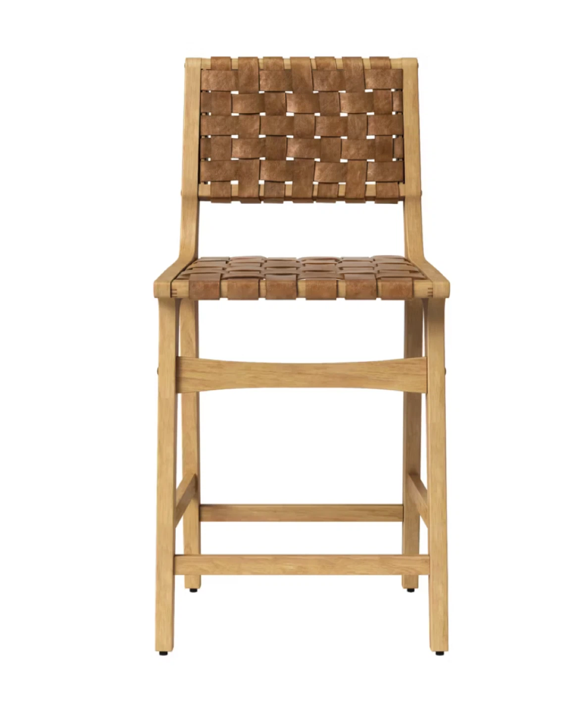 Threshold Ceylon Woven Counter Stool - Brown/Natural Wood - photo 2
