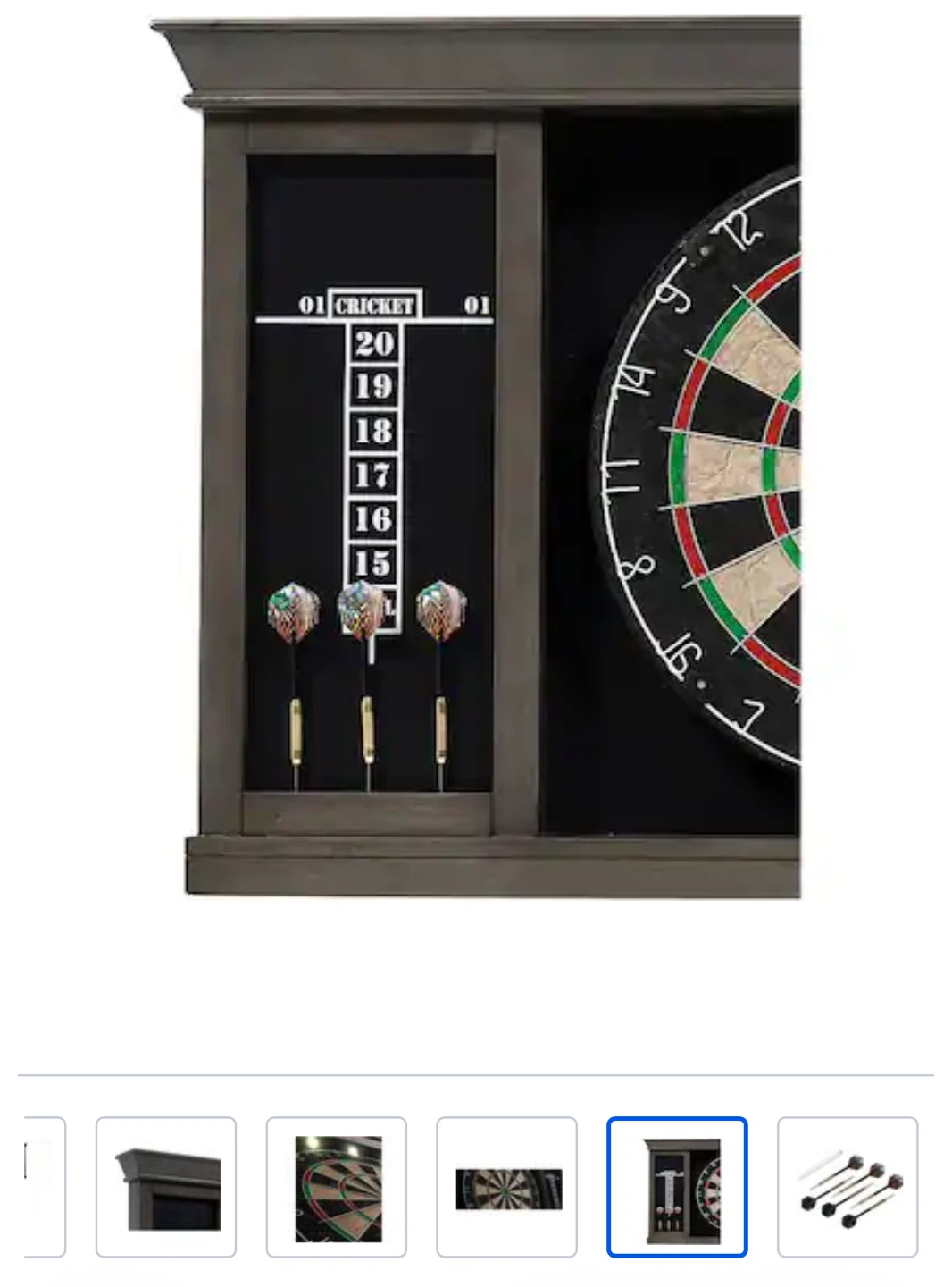 MD Sports Barrington Palmer Dartboard Cabinet with LED Lights