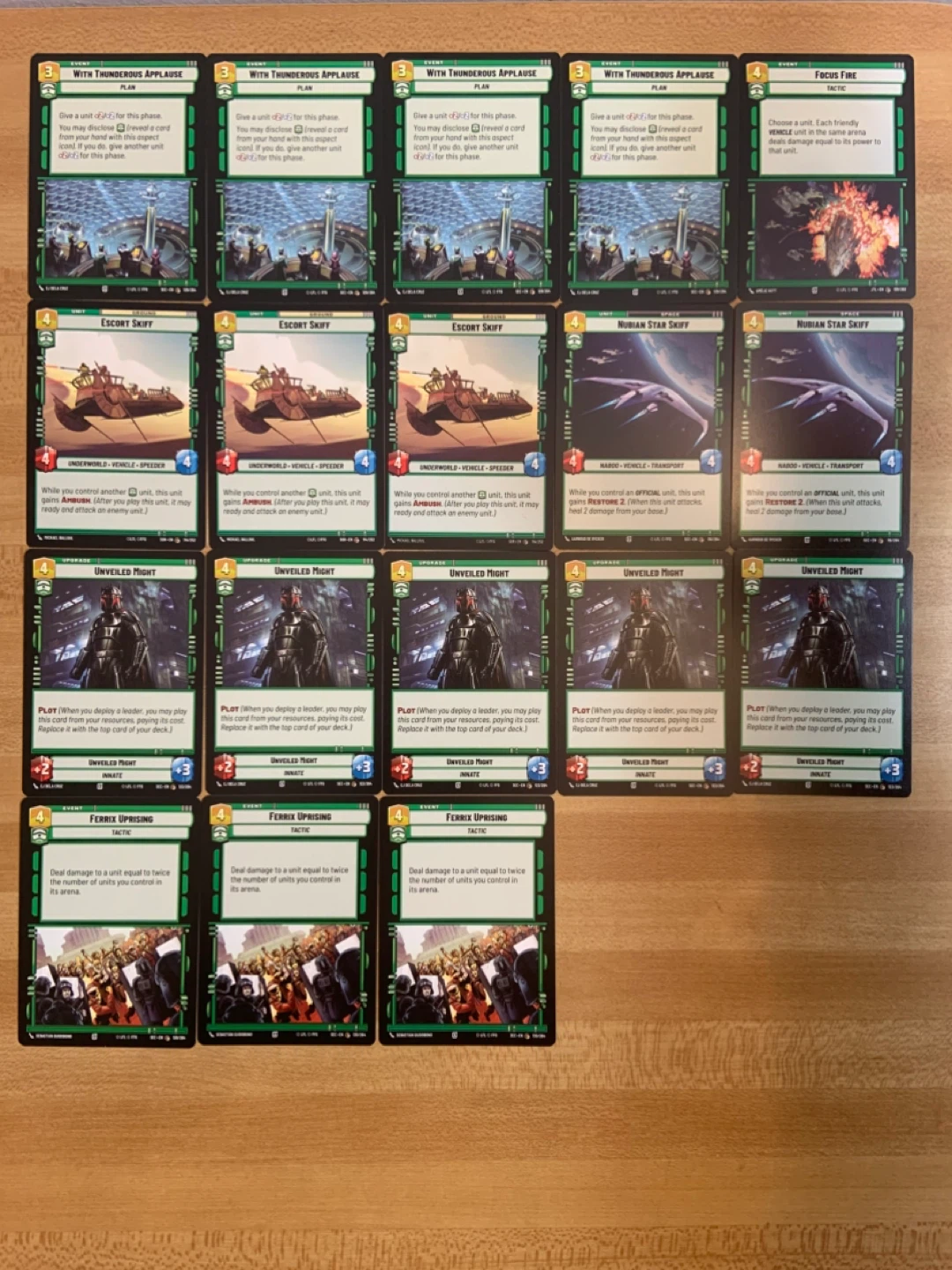 Star Wars Unlimited Common Bundle Near Mint Cards - photo 2