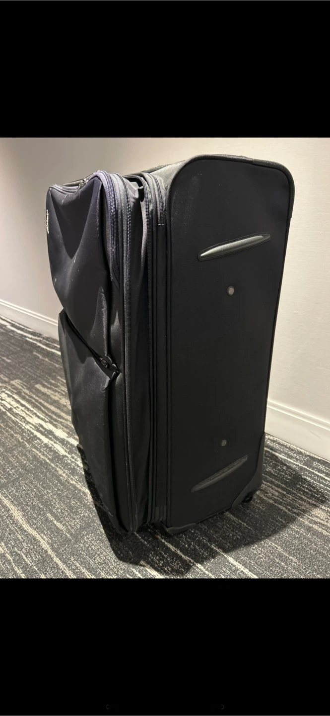 30" large check in Black Softside Spinner Suitcase