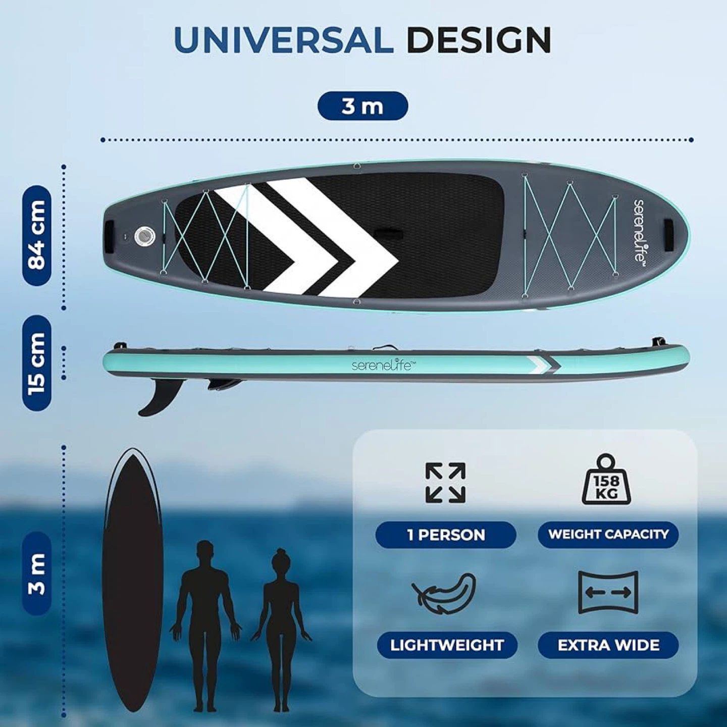 10’ Inflatable Paddleboard with Accessories - brand new - photo 3