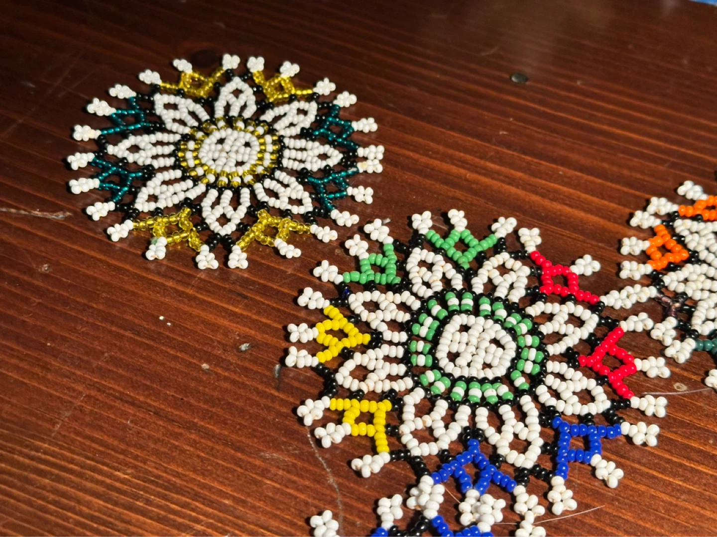 First Nations beaded coasters - photo 4
