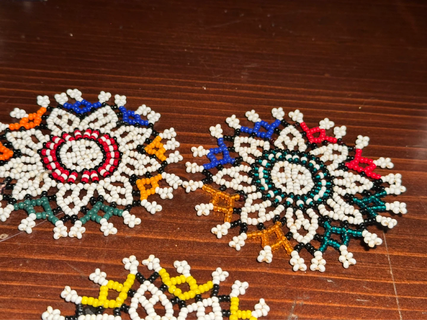 First Nations beaded coasters - photo 2